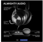 SteelSeries Arctis Nova Pro PS5 žaidimų ausinės – Paveikslėlis 6