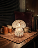 Stiklo stalinė naktinė lempa - grybas LED – Paveikslėlis 6