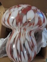 Stiklo stalinė naktinė lempa - grybas LED – Paveikslėlis 9