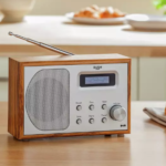 Nešiojamas radijas su žadintuvu retro Bush FM