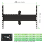 Televizoriaus tvirtas sieninins laikiklis 40-85'' iki 60kg tv reguliuojamas pasukamas – Paveikslėlis 3