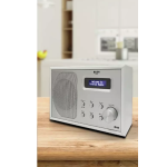 Nešiojamas radijas su žadintuvu retro Bush FM Baltas medienos efektas – Paveikslėlis 7