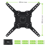 Televizoriaus sieninins laikiklis 32-55'' iki 25kg tv reguliuojamas pasukamas – Paveikslėlis 2