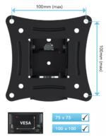 AVF Monitoriaus TV sieninis laikiklis iki 28'' 10kg pasukamas ir pakreipiamas – Paveikslėlis 2