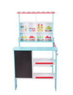 žaislinė medinė parduotuvė vaikams