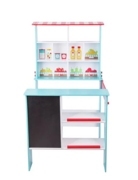 žaislinė medinė parduotuvė vaikams